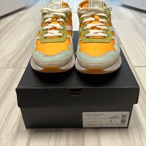 Cole Haan Radiant Yellow and Green Mixed-Material Sneakers